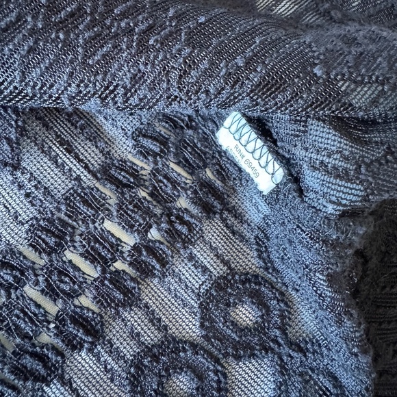 J Valdi Womens Babydoll Crochet Lace Tank Dress Black Medium Whimsigoth Layering - Picture 7 of 12